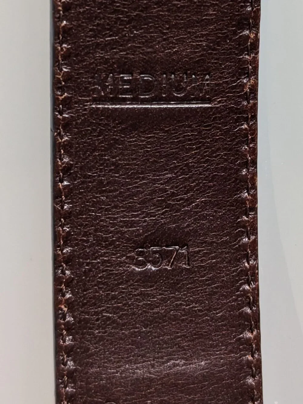 Coach Vintage Brown Crocodile Embossed Leather Belt Leather Buckle Medium